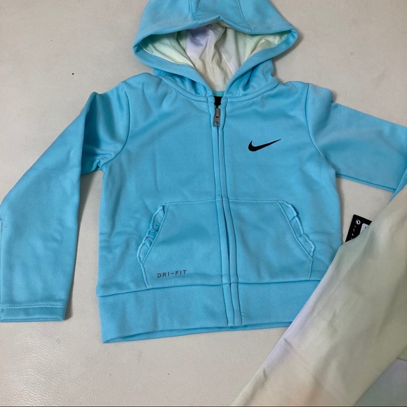 Nike Therma-FIT Full-Zip Hoodie and rainbow colors leggings set 4036 - Picture 3 of 10